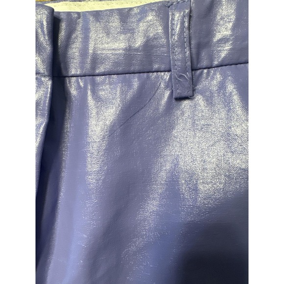 TOPSHOP Faux Leather Flare Pants Lavender Purple High Waisted Women's Size 8 - Picture 10 of 10